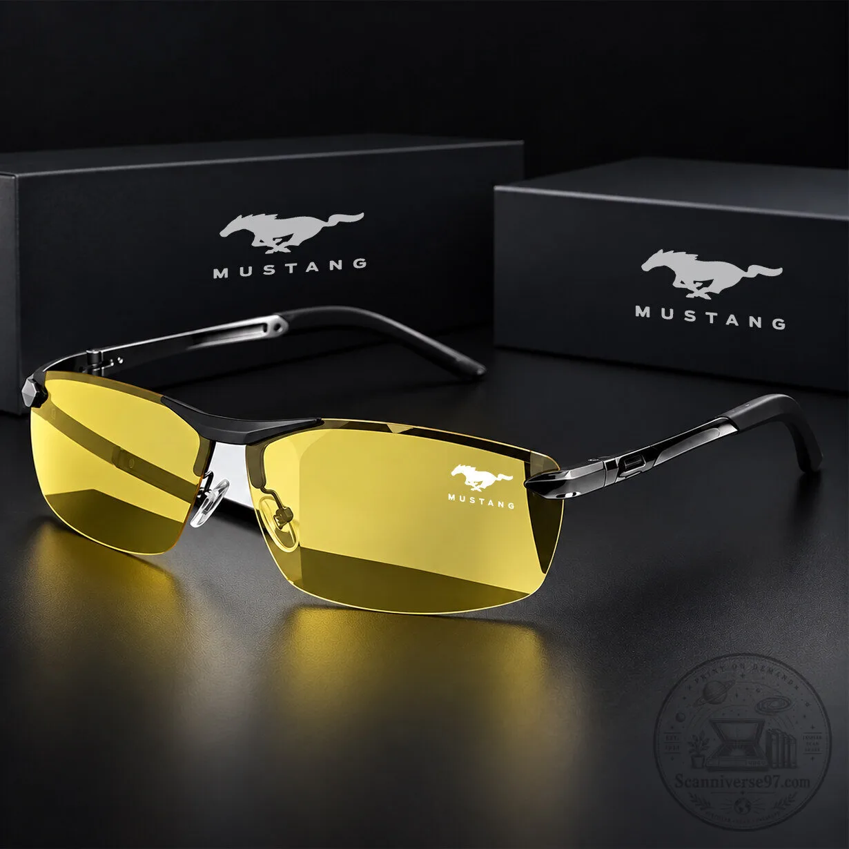 Men's Polarized Sunglasses with Mustang Sport Design 9 Men