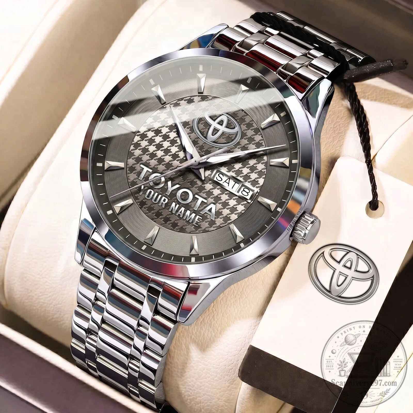 Toyota Custom Name Elegant Fashion Design Stainless Steel Watch 3 Toyota Custom Name Elegant Fashion Design Stainless Steel Watch