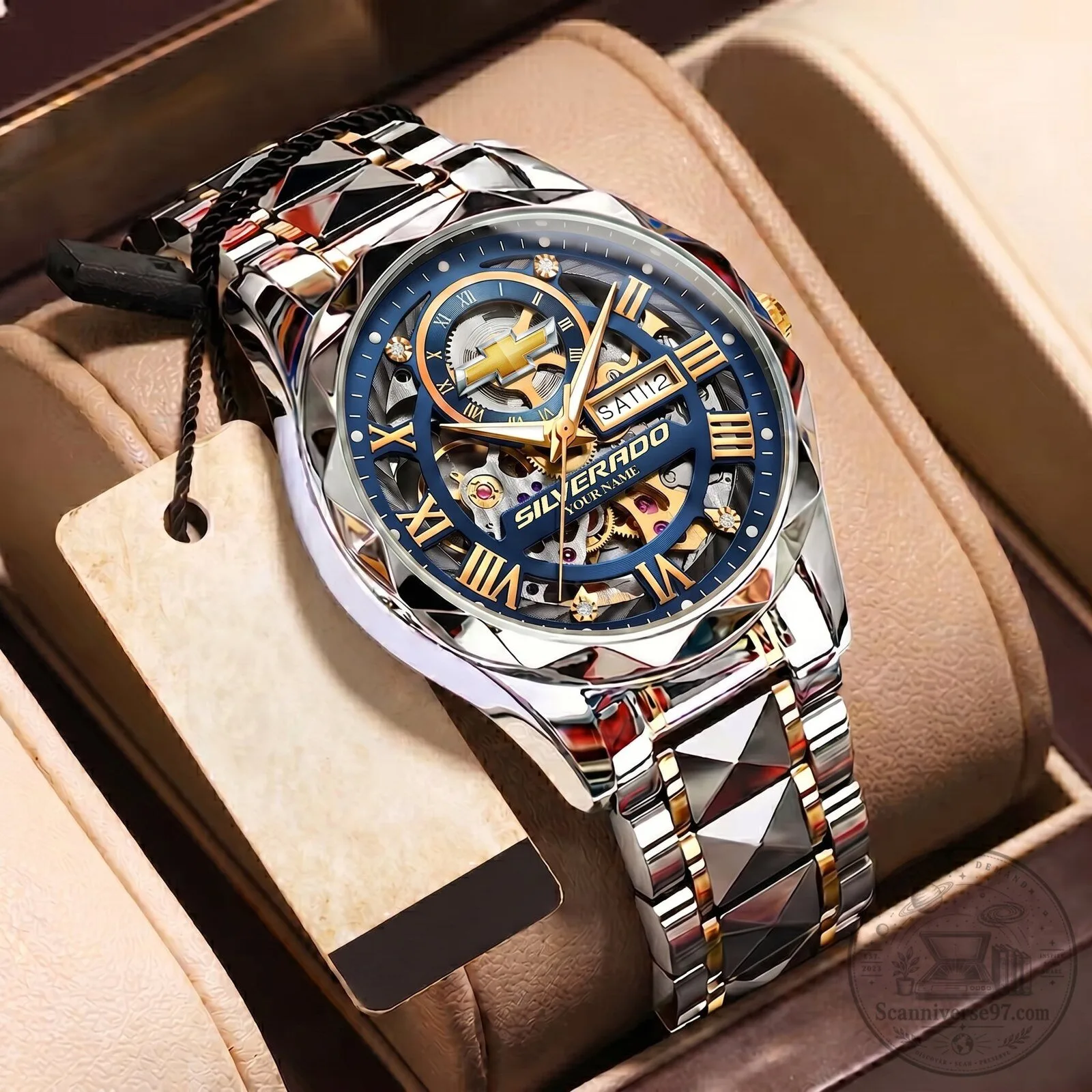Chevrolet Silverado Custom Name Elegant Fashion Design Watch