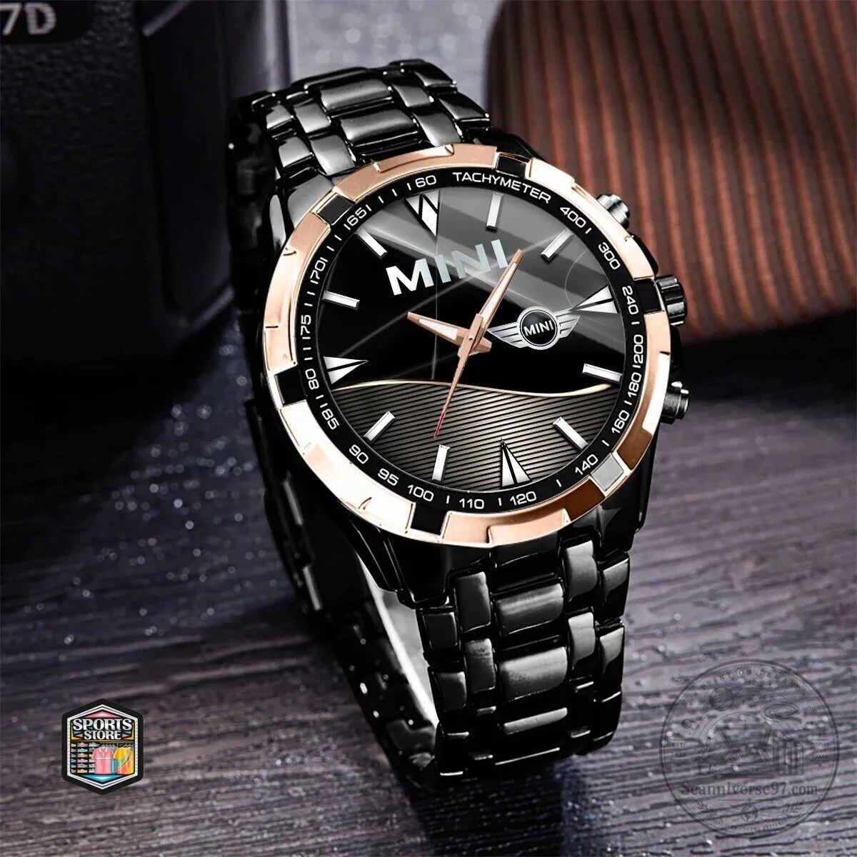 Mini Cooper Car Logo Black Stainless Steel Watch for Men 11 Mini Cooper Car Logo Black Stainless Steel Watch for Men