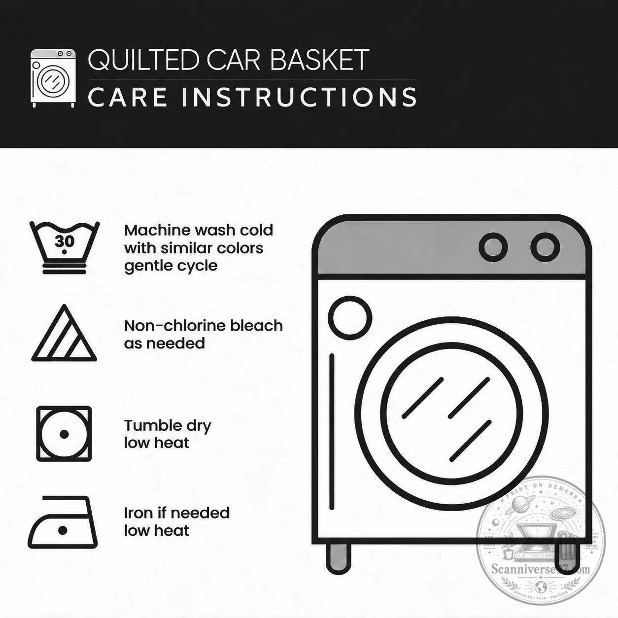 Black Cat Lavender Floral Swirl Quilted Car Backseat Organizer Basket 7 Black Cat Lavender Floral Swirl Quilted Car Backseat Organizer Basket