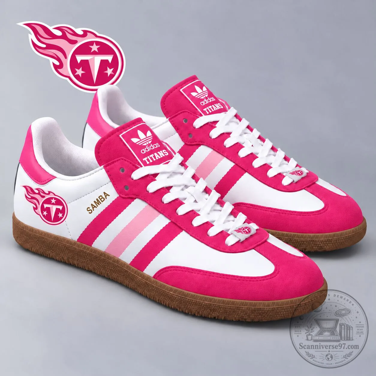Tennessee Titans Pink Breast Cancer Awareness Samba Shoes
