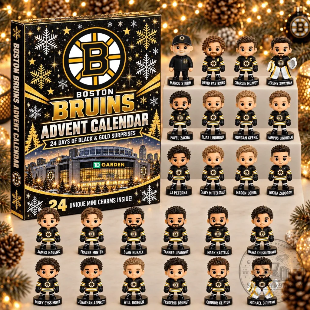 Boston Bruins NHL Hockey Team 24 Day Black and Gold Surprises Advent Calendar Boston Bruins NHL Hockey Team 24 Day Black and Gold Surprises Advent Calendar