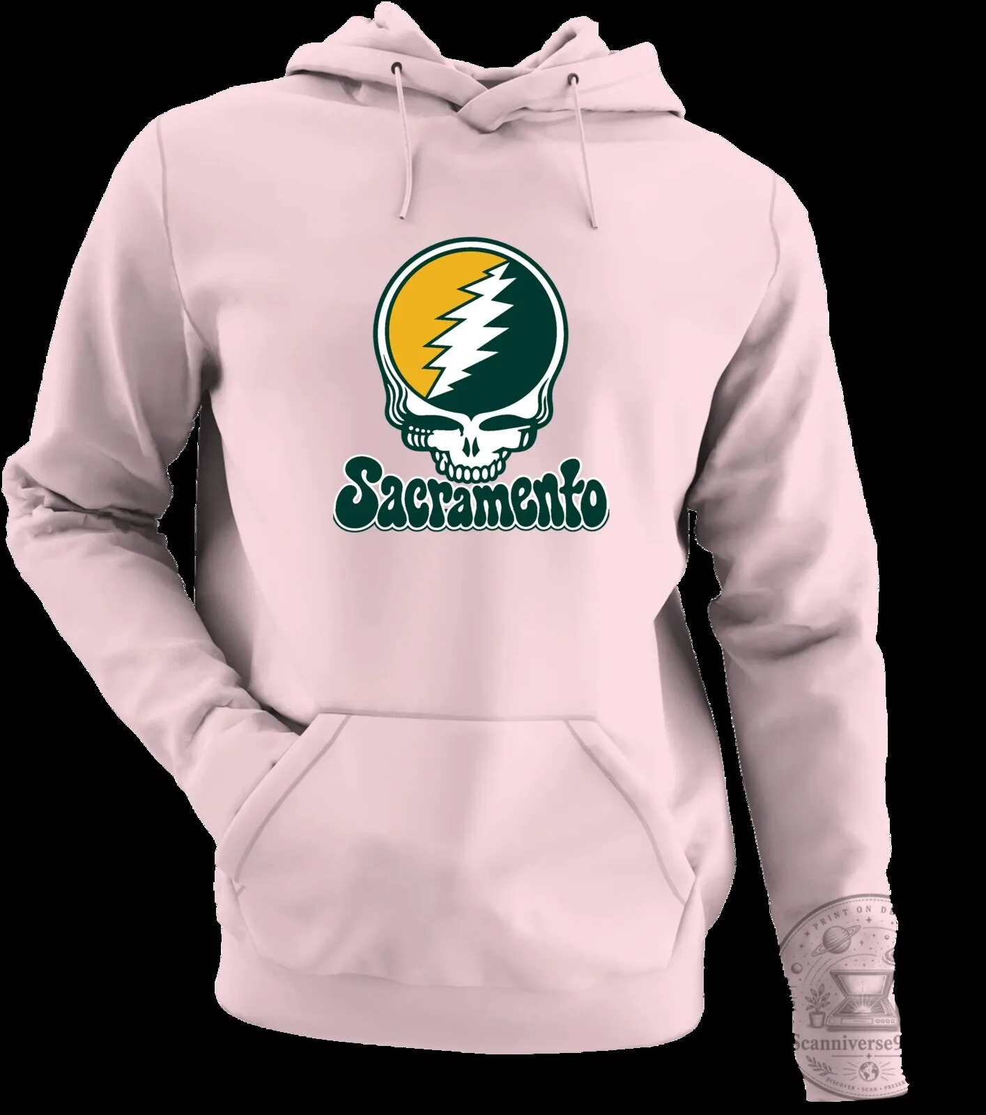 Grateful Dead Steal Your Face Sacramento Baseball White Hoodie 12 Grateful Dead Steal Your Face Sacramento Baseball White Hoodie
