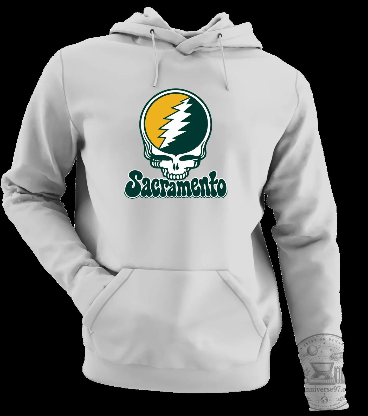 Grateful Dead Steal Your Face Sacramento Baseball White Hoodie 18 Grateful Dead Steal Your Face Sacramento Baseball White Hoodie