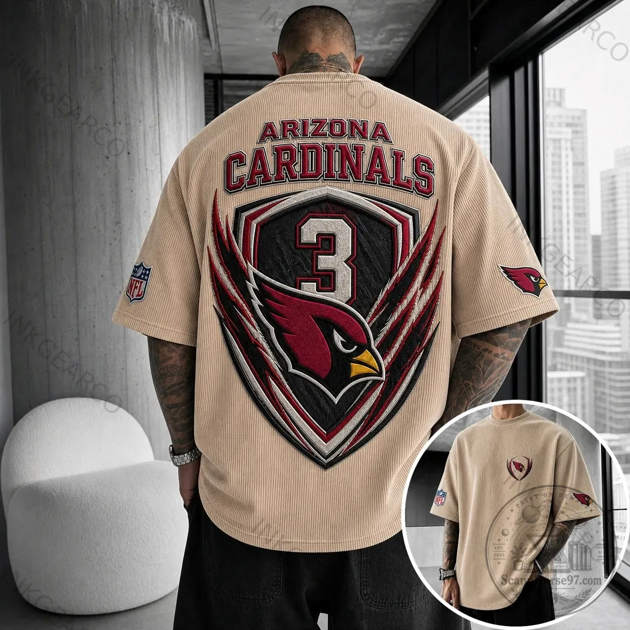 Arizona Cardinals Football Team Logo Short-Sleeve T-Shirt