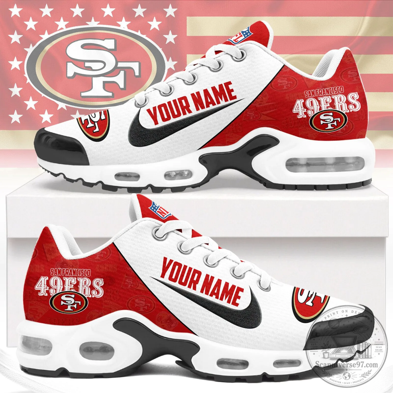San Francisco 49ers Custom Name Running Shoes for Men and Women