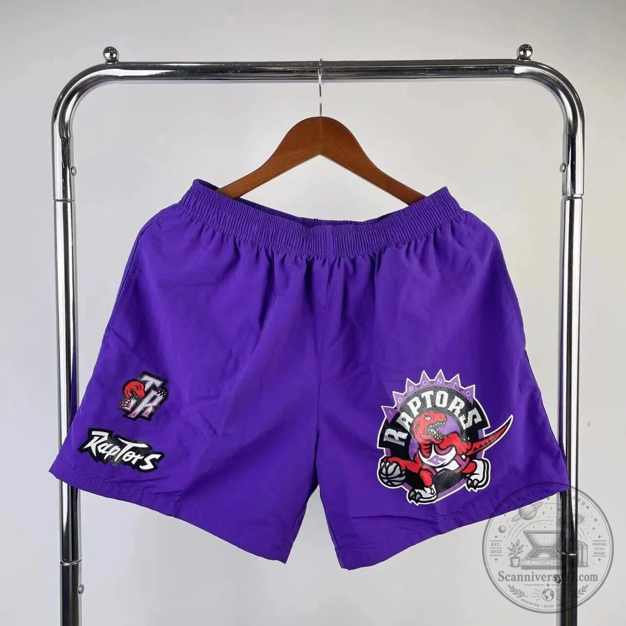 Toronto Raptors Purple Retro Logo Basketball Team Fan Shorts