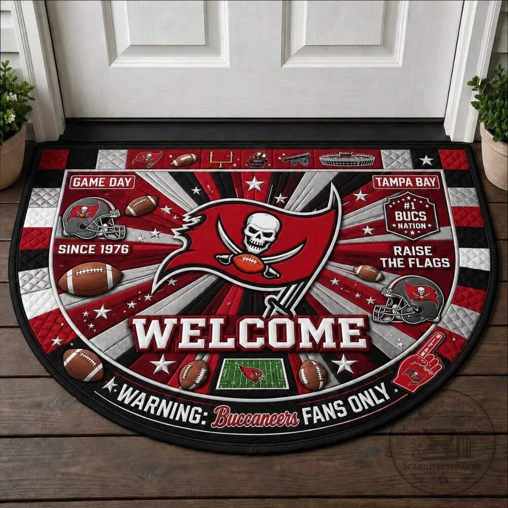 Tampa Bay Buccaneers Welcome Mat - Personalized NFL Football Doormat