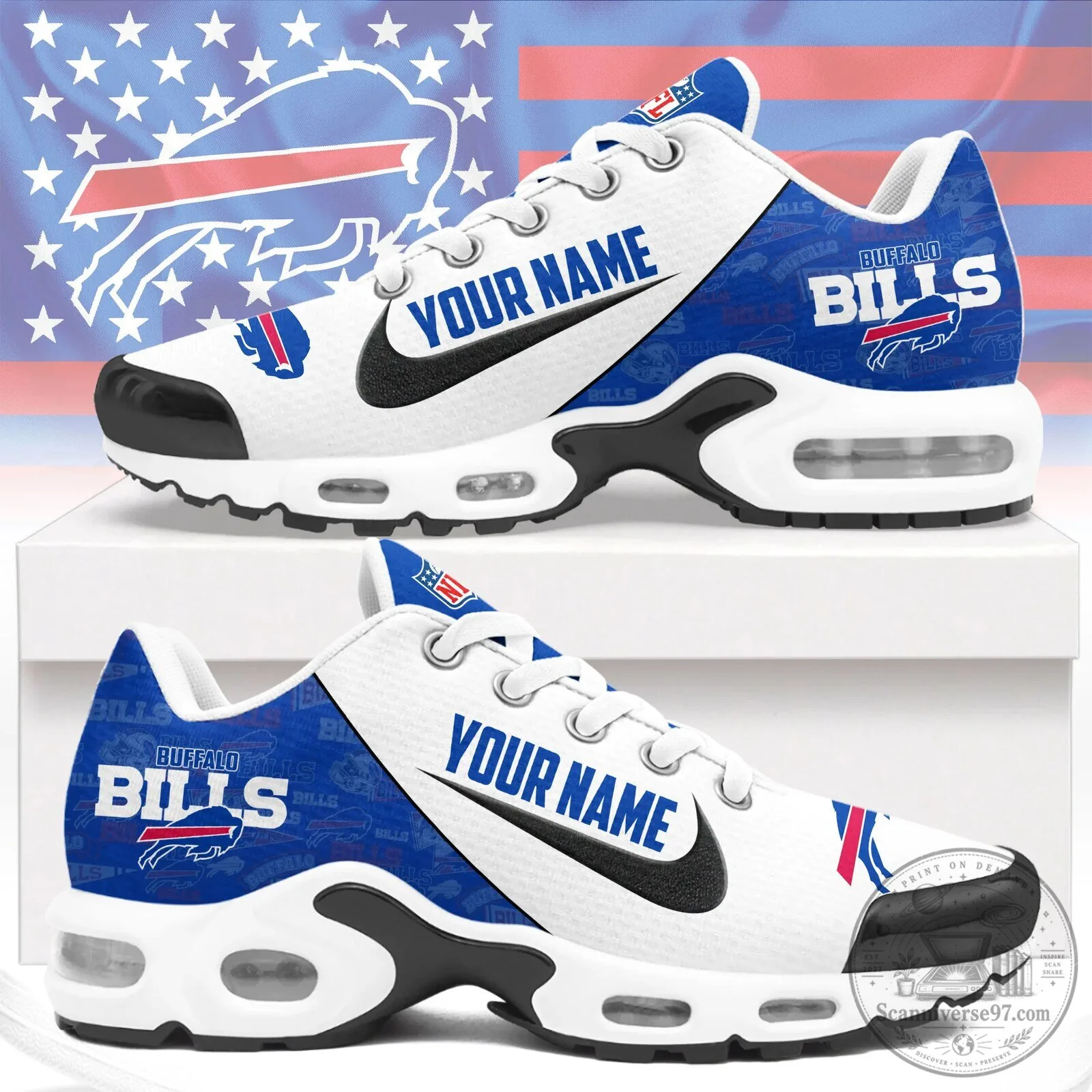 Buffalo Bills Custom Name Running Shoes