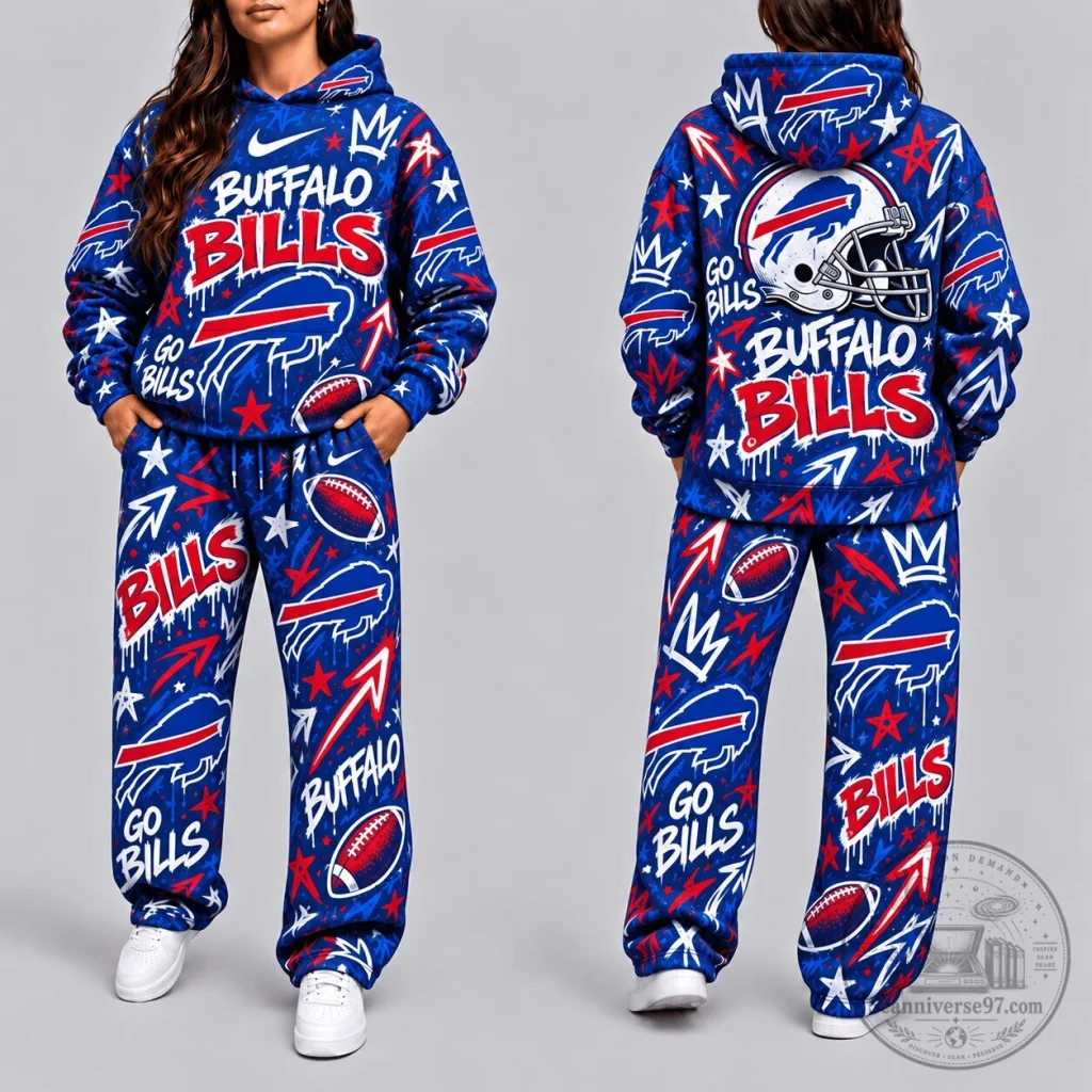 Buffalo Bills NFL Graffiti Art Style Hoodie Buffalo Bills NFL Graffiti Art Style Hoodie