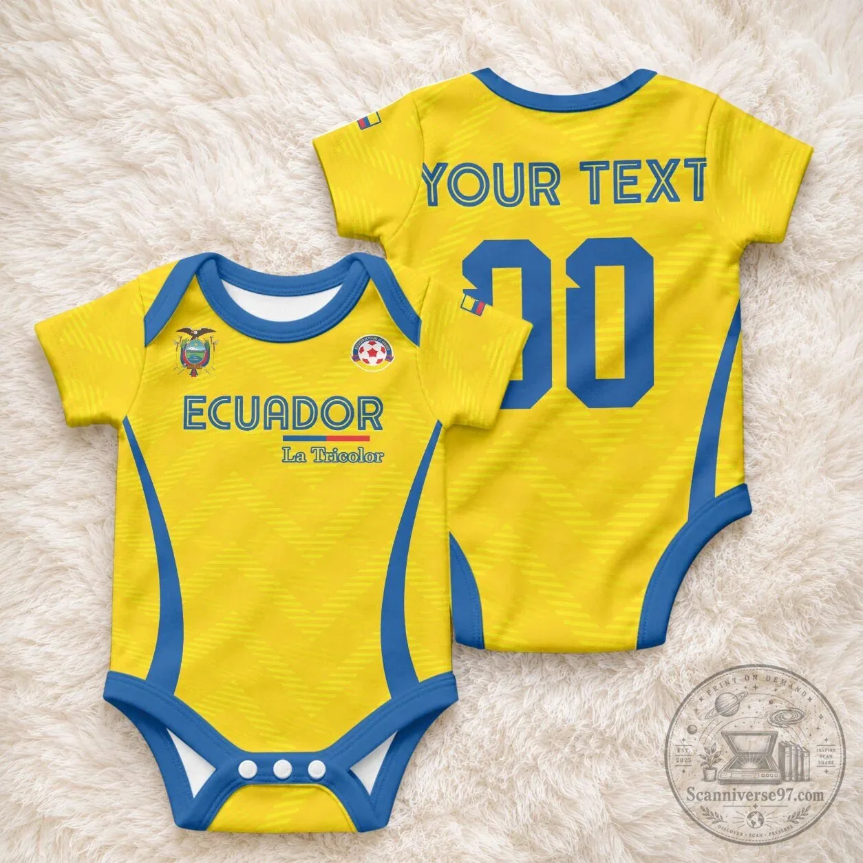 Ecuador National Football Team Baby Bodysuit La Tricolor Infant Romper 4 Ecuador National Football Team Baby Bodysuit La Tricolor Infant Romper