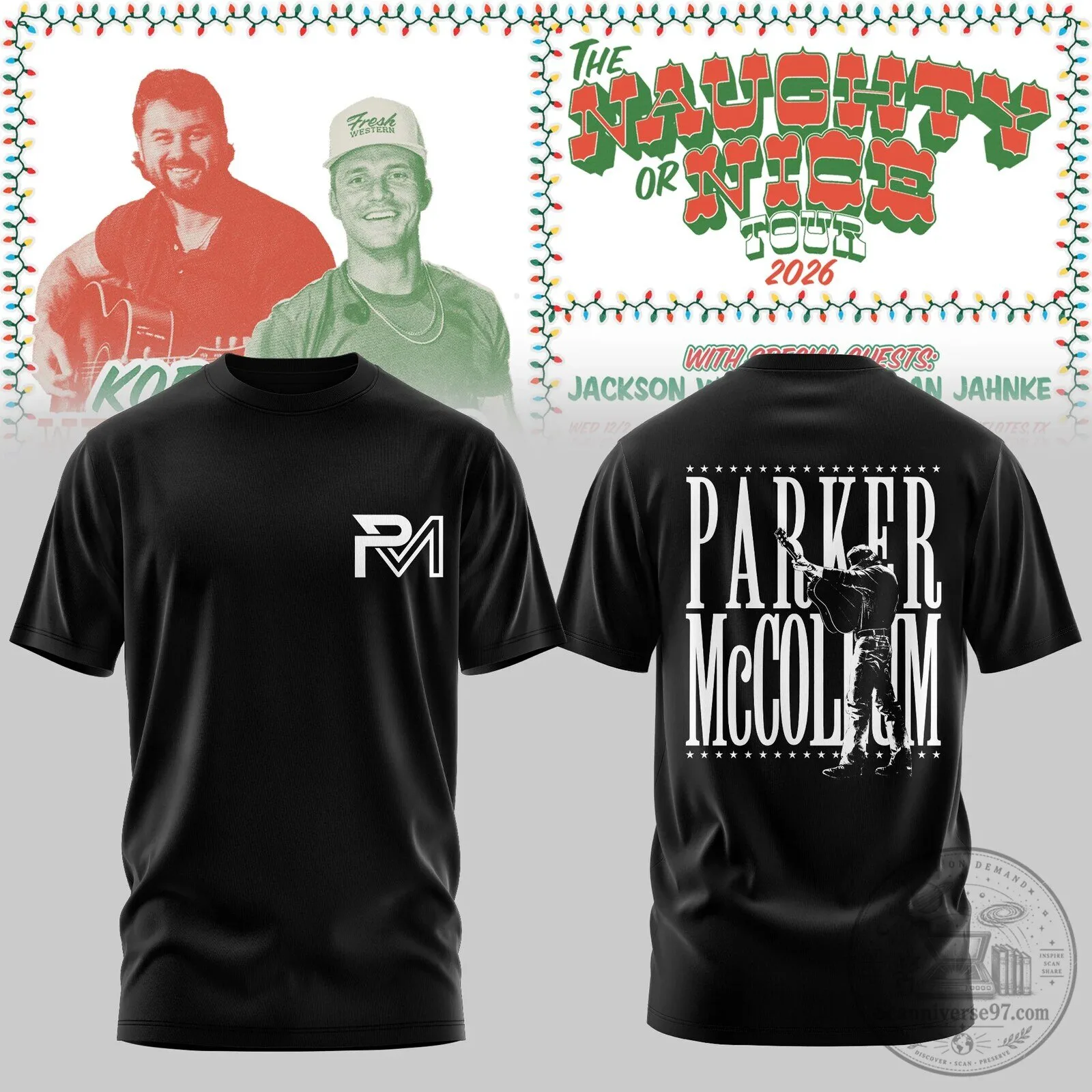 Parker McCollum Naughty or Nice Tour 2026 Country Music Concert T-Shirt