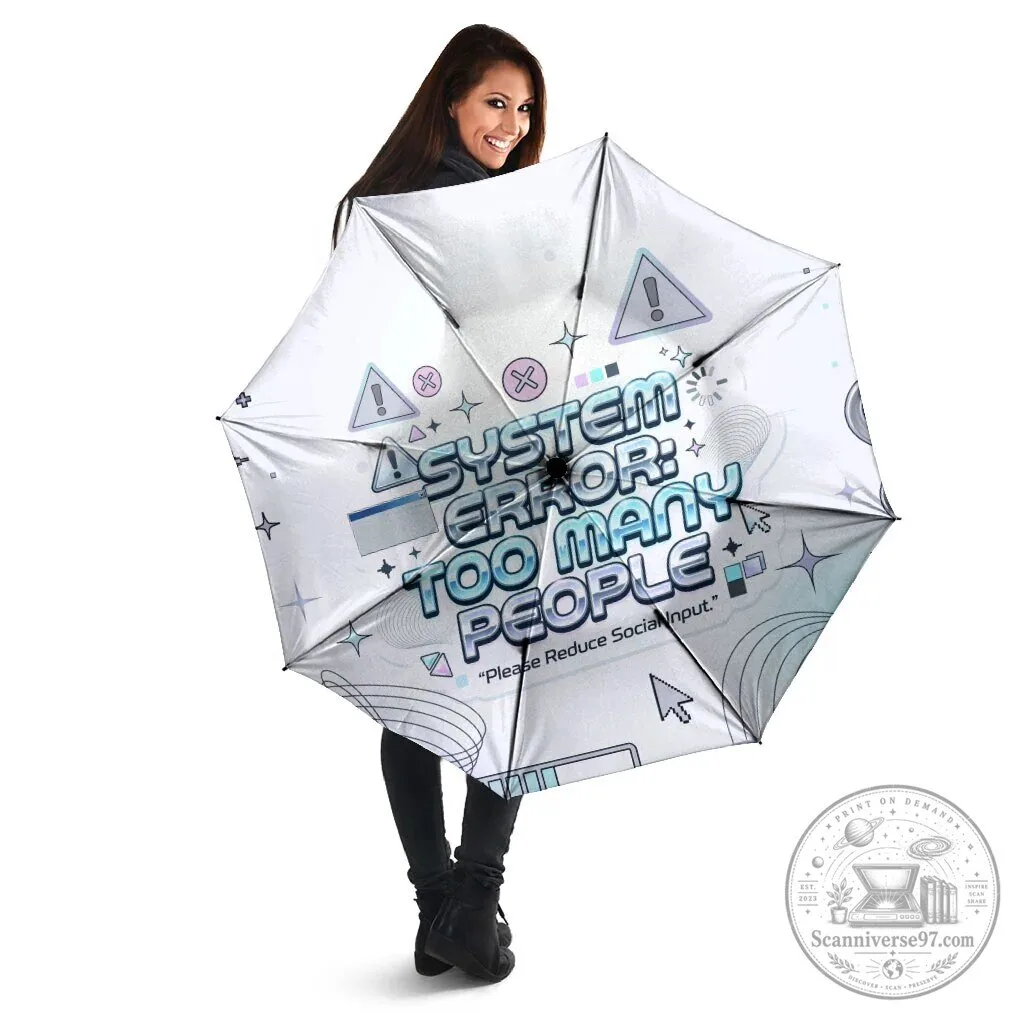 System Error Too Many People Umbrella Y2K Retro Tech Computer Interface Cyber Aesthetic 7 System Error Too Many People Umbrella Y2K Retro Tech Computer Interface Cyber Aesthetic