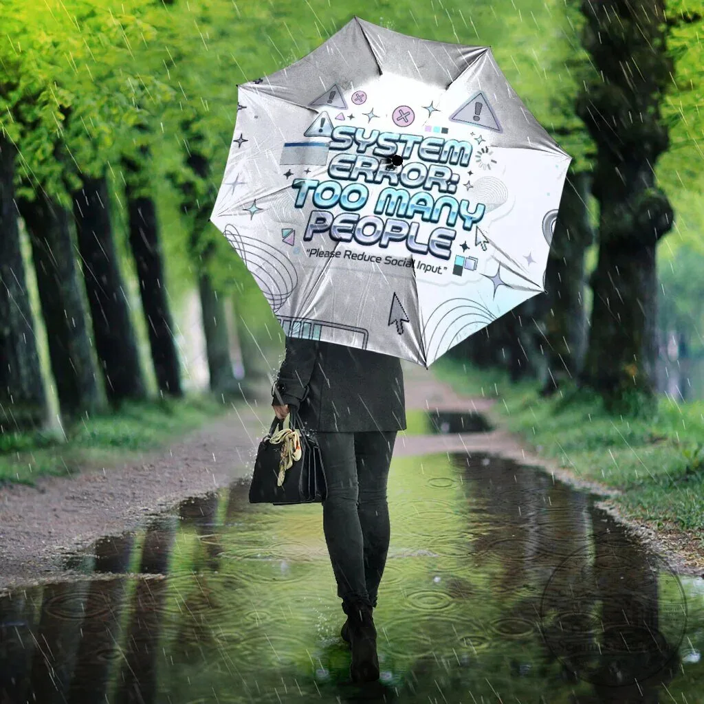 System Error Too Many People Umbrella Y2K Retro Tech Computer Interface Cyber Aesthetic 10 System Error Too Many People Umbrella Y2K Retro Tech Computer Interface Cyber Aesthetic