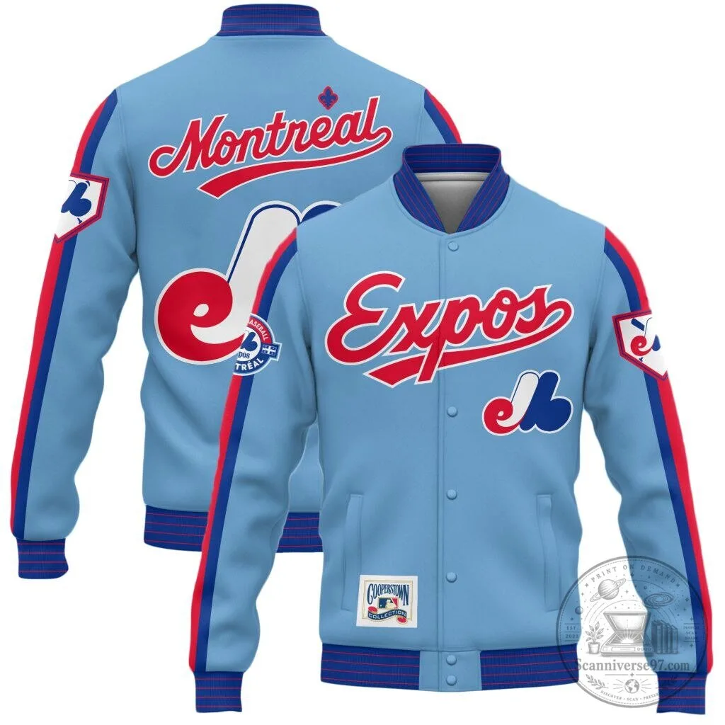 MLB Baseball Montreal Expos Special Blue Vintage Design Jacket