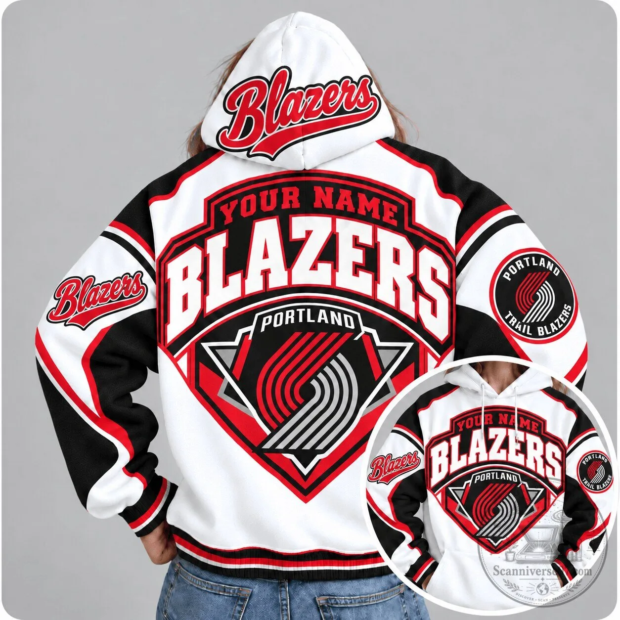 Portland Trail Blazers Personalized NBA Basketball Fan Hoodie
