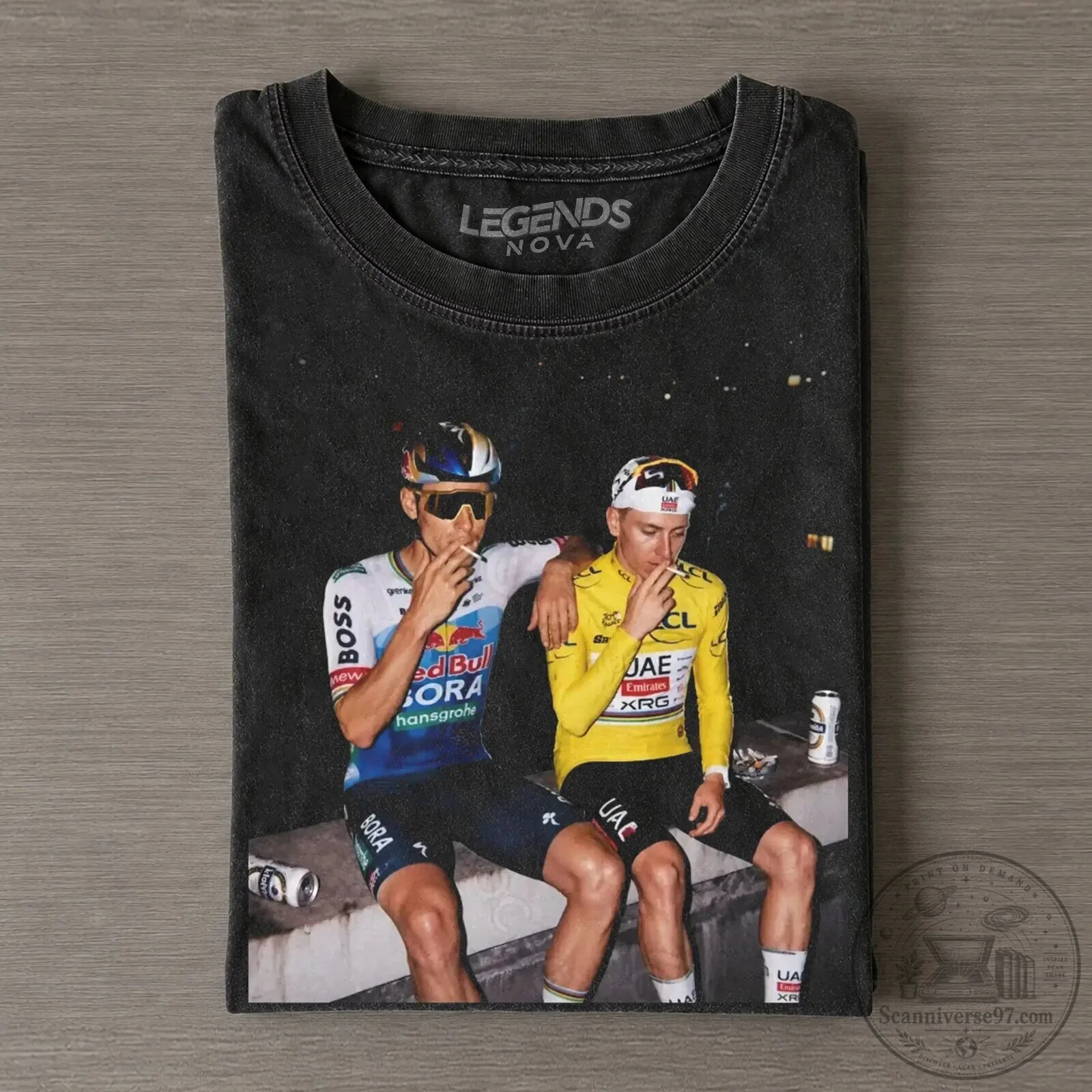 Tadej Pogačar and Jonas Vingegaard Cycling Legends Graphic T-Shirt