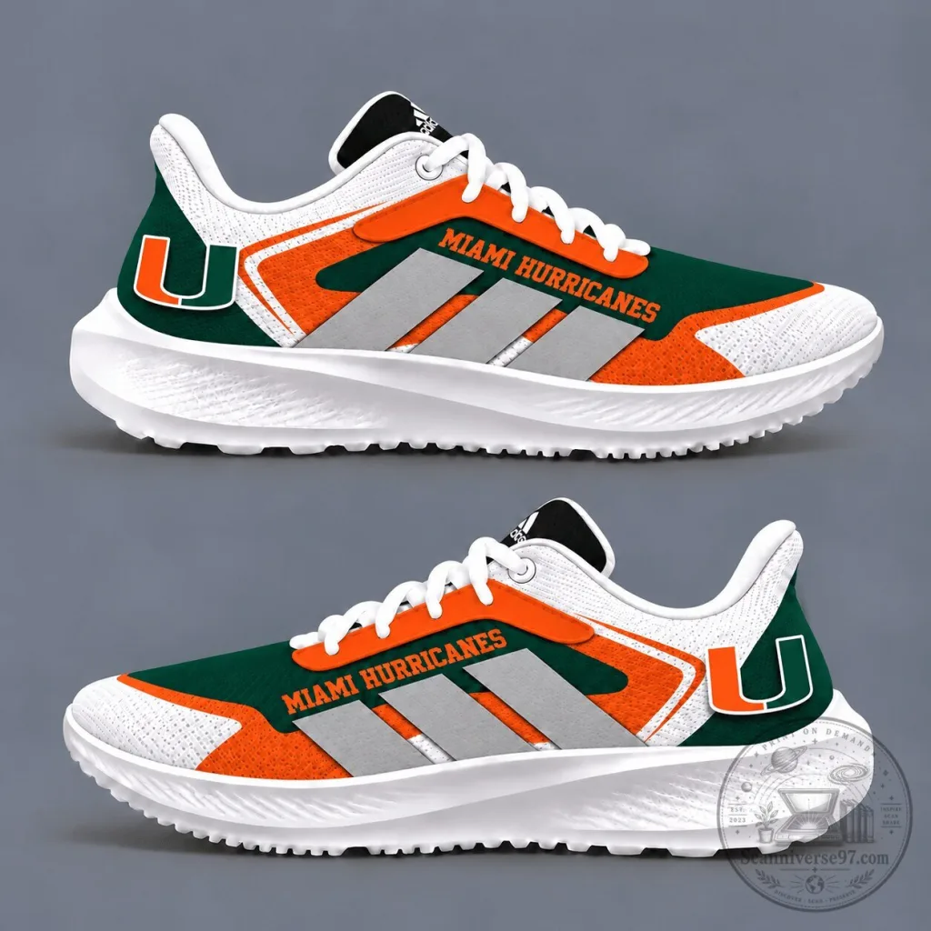 Arkansas Razorbacks Woo Pig Sooie Victory Game Day Edition Sneakers 21 Miami Hurricanes NCAA College Football Team Running Shoes Sneakers