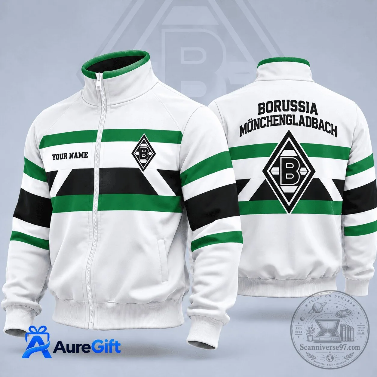 Borussia Mönchengladbach Bundesliga Personalized Track Jacket 1 Borussia Mönchengladbach Bundesliga Personalized Track Jacket