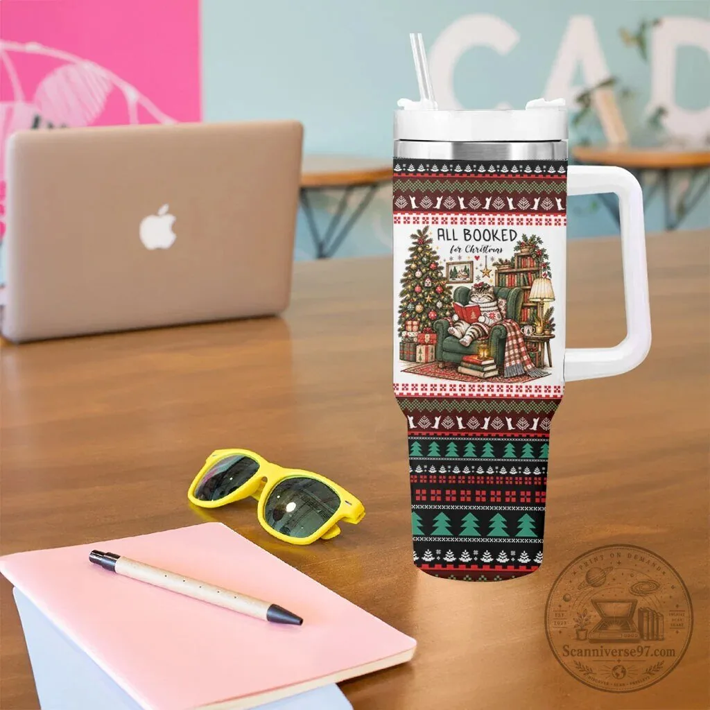 Christmas Bookish Cat Cozy Reader Fair Isle Knit Ugly Christmas Pattern Tumbler 10 Christmas Bookish Cat Cozy Reader Fair Isle Knit Ugly Christmas Pattern Tumbler