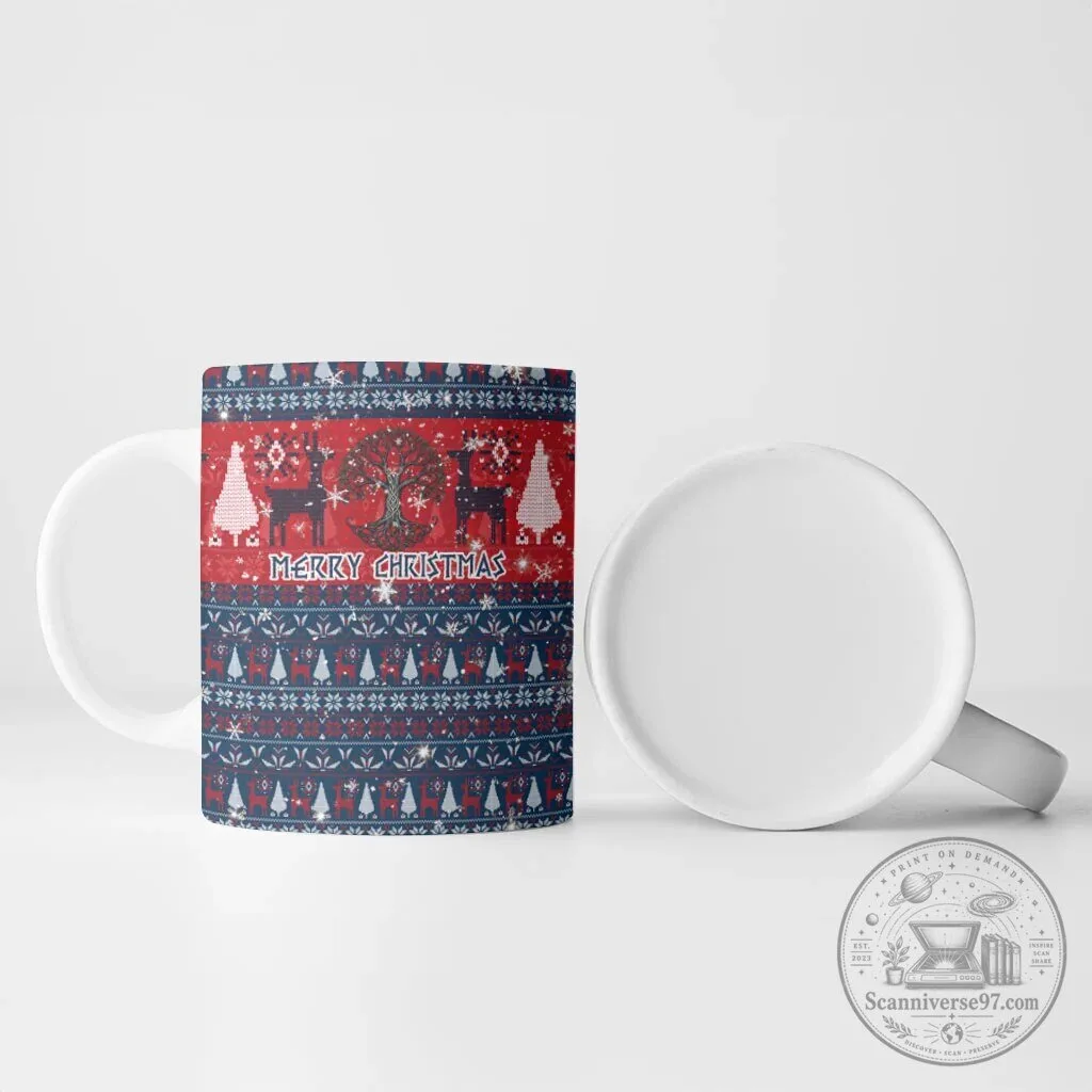 Ugly Christmas Sweater Pattern Merry Christmas Mug 8 Ugly Christmas Sweater Pattern Merry Christmas Mug