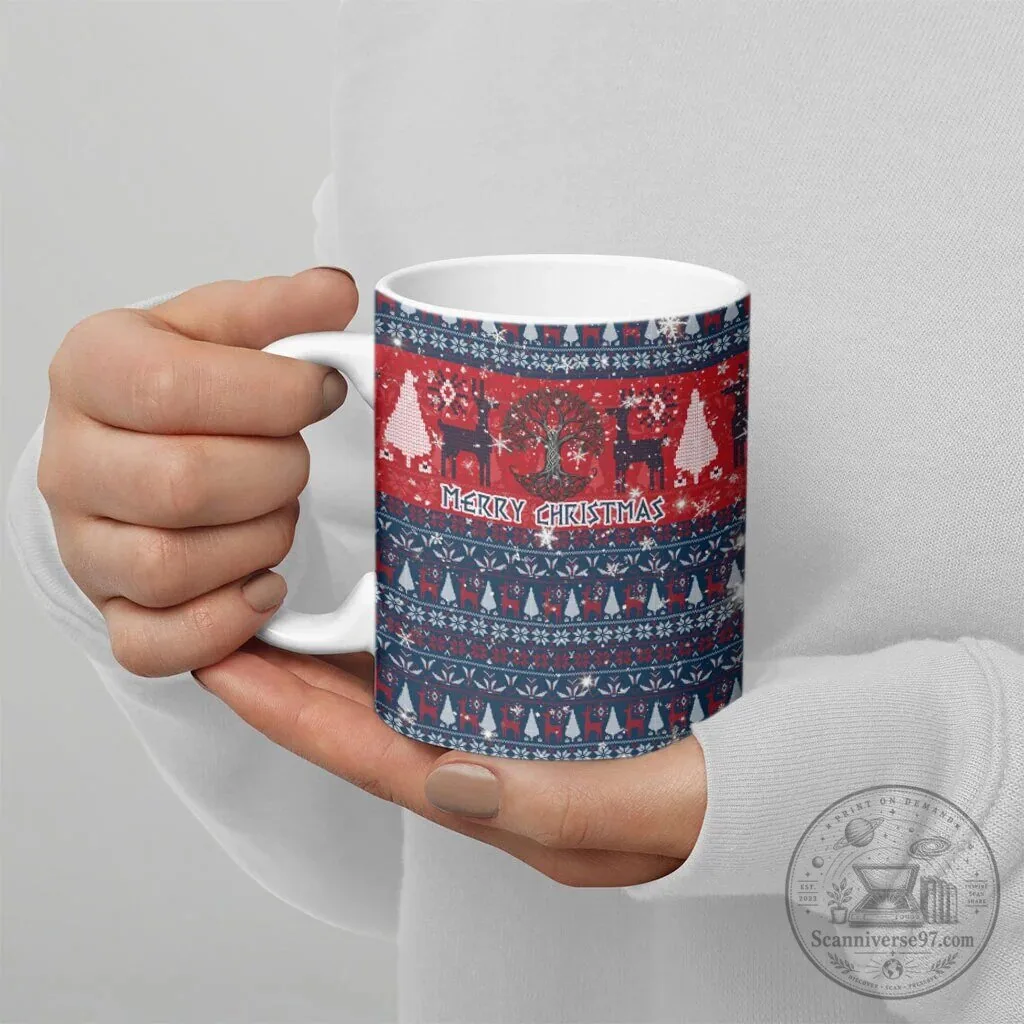 Ugly Christmas Sweater Pattern Merry Christmas Mug 11 Ugly Christmas Sweater Pattern Merry Christmas Mug
