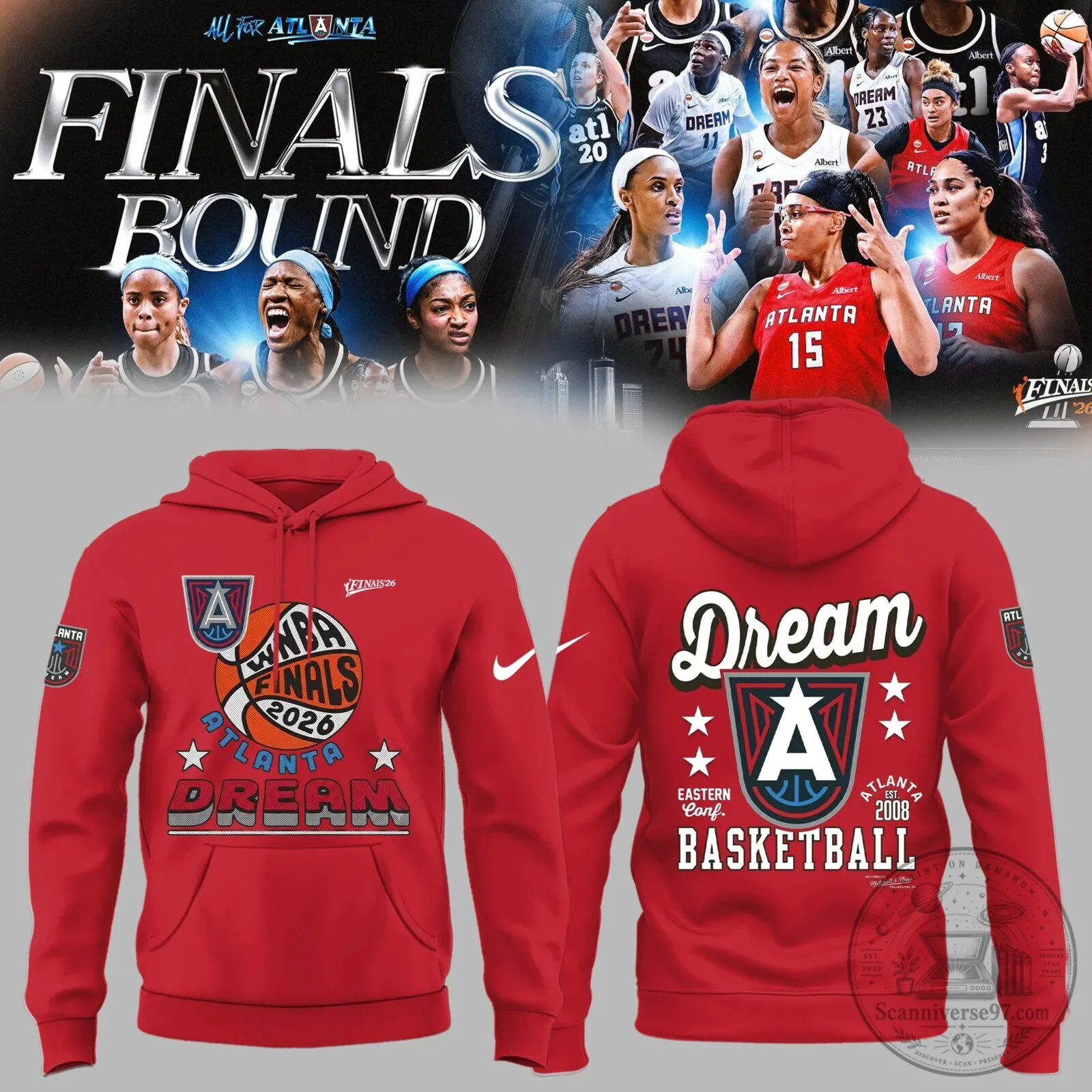 Atlanta Dream 2026 WNBA Finals Red Hoodie
