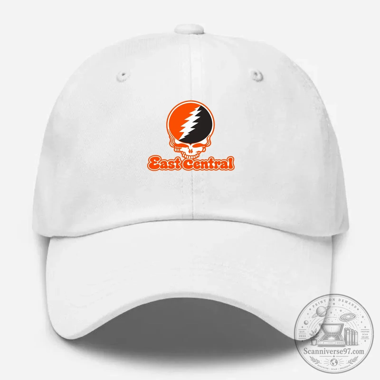 East Central Steal Your Face Grateful Dead Inspired Skull Baseball Cap Hat