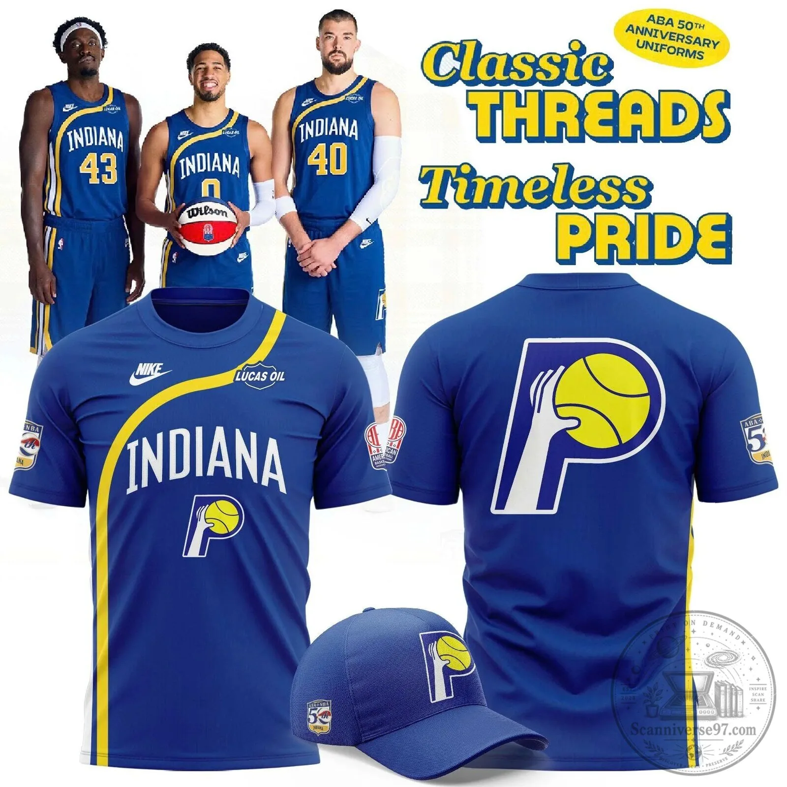 Indiana Pacers Classic Edition Basketball Fan T-Shirt