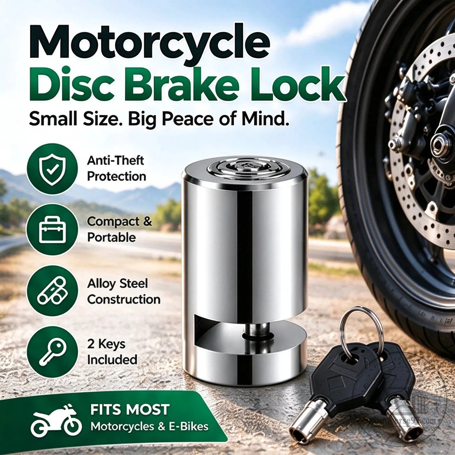 Motorcycle Disc Brake Lock Anti-Theft Security Alarm for Parked Bikes 14 Motorcycle Disc Brake Lock Anti-Theft Security Alarm for Parked Bikes